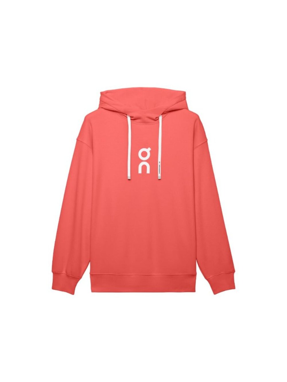 On Running Women XL Club Hoodie Sweatshirt Coral Pink Oversized Relaxed Fit Hood